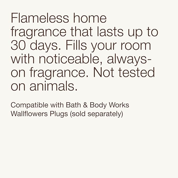 Bath & Body Works Wallflowers Refills, Mahogany Teakwood Scent, Plug-In Air Freshener Refills for Bedrooms, Bathrooms & Living Spaces, 2 Pack