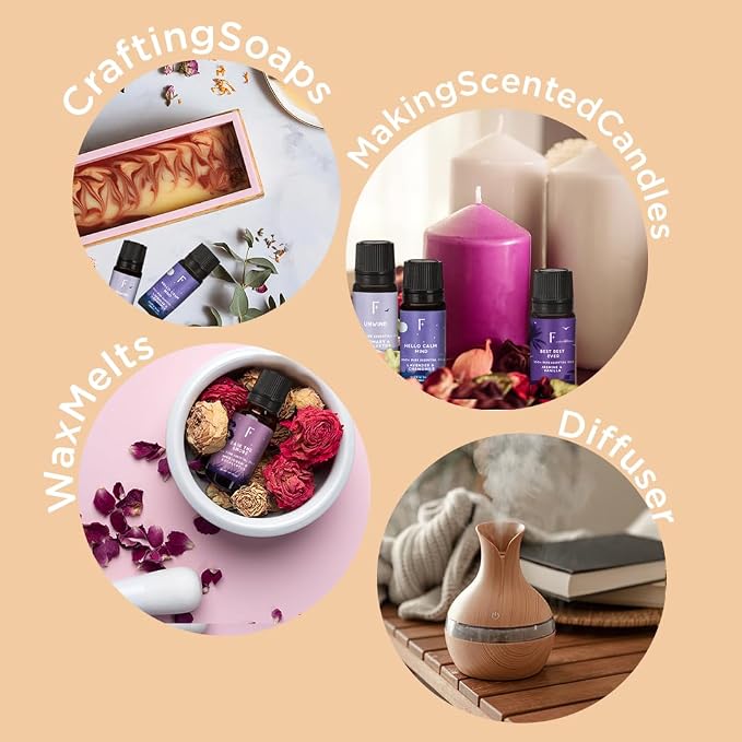 Folkulture Essential Oils - Set of 5 (0.34 fl oz x 5) |Sleep Essential Oils for Diffusers for Home, Aromatherapy, Relaxation | Lavender, Rosemary, Vanilla, Eucalyptus, Scents for Sweet Dream- Sleep