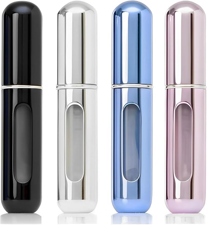 Travel Refillable Atomizer Sprayer for Perfume and Cologne Travel Bottle, Mini Perfume Refillable Bottle Perfect for Pockets