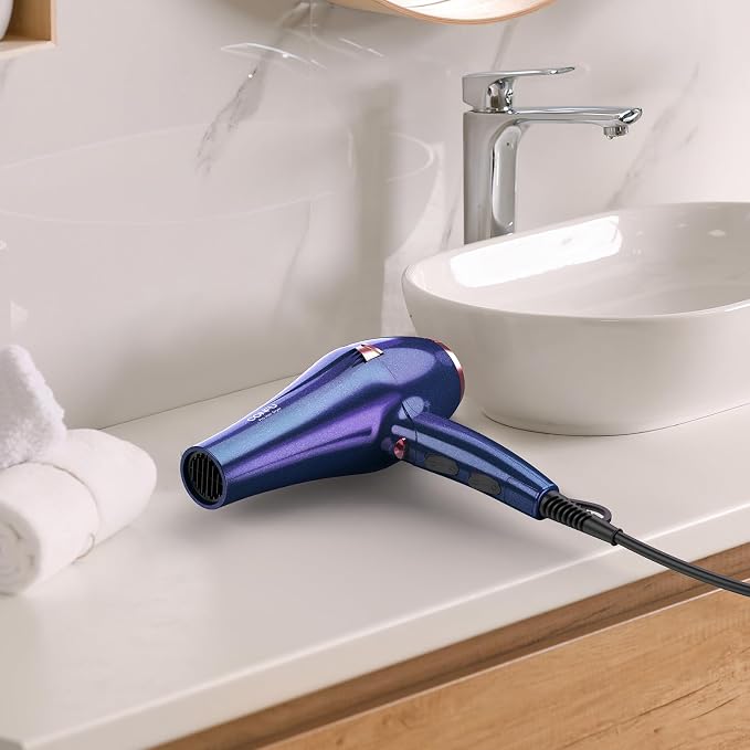 CONFU Hair Dryer Pro, Professional Ionic Salon Blow Dryer with Diffuser for Women and Men, 5X Fast Drying, Powerful and Quiet Hair Blow Dryer for Fast & Easy Styling (1875 Watts)