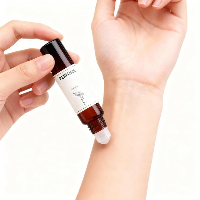 Thaluna Roll-On Perfume Making Kit, Diy Perfume Making Kit Make Your Own Fragrance Roller Kit with Essential Oils, Roll-On Bottles, Gift Set for Women and Girls