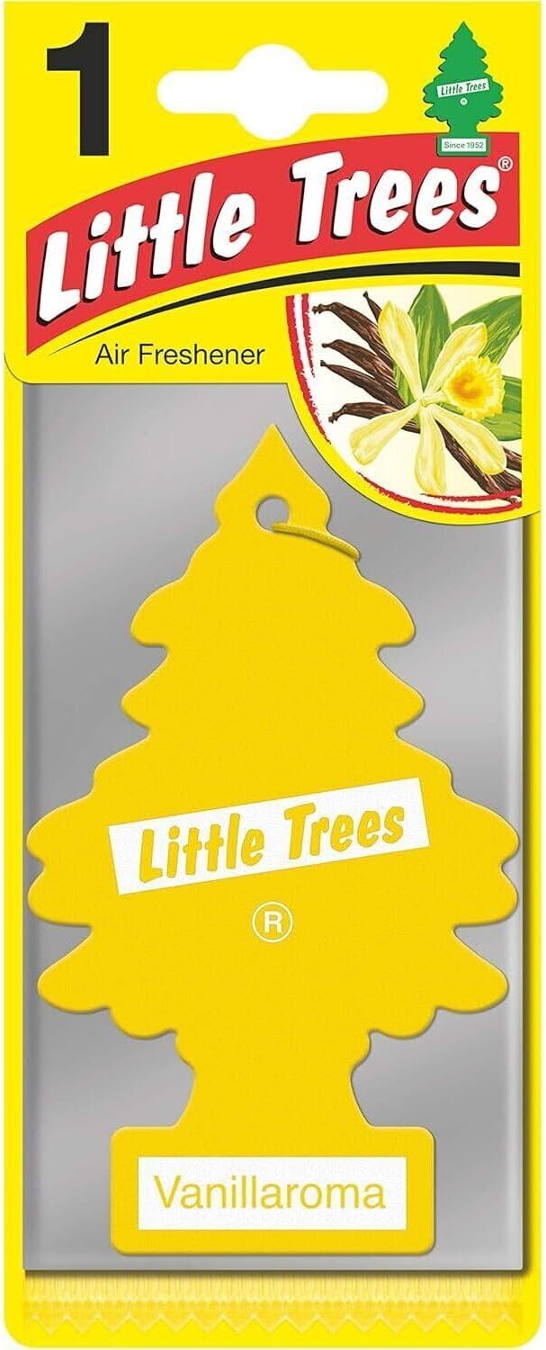 LITTLE TREES Car Air Freshener | Hanging Paper Tree for Home or Car | Vanillaroma | Pack of 6
