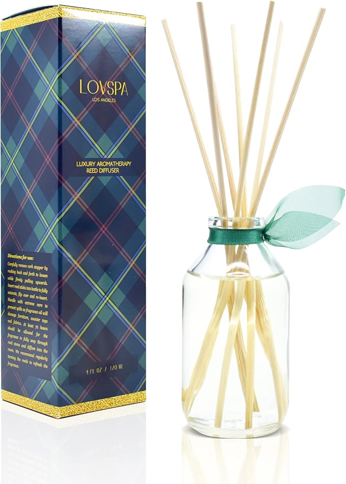 Birchwood Pine Reed Diffuser Set, Living Room Decor, Home Fragrance | White pine, balsam fir, and birch wood profile, entryway, guest bathroom, living room, home aroma