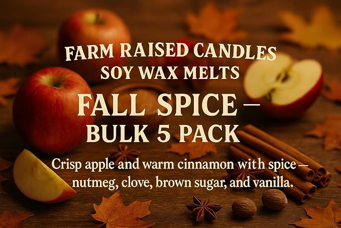 USA Grown Soy Wax Melts - Fall Spice - Bakery Variety Pack – 5 Pack, 16oz Total – Wax Melts Warmer Scents – Cinnamon, Pumpkin, Pecan Waffles, Cozy Kitchen Scents
