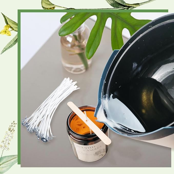 Handnatur Complete Candle Making Kit for Adults with Digital Wax Melting Pot, DIY Soy Wax Melt Set with Skull Head Mold to Make Your Own Candles Kit
