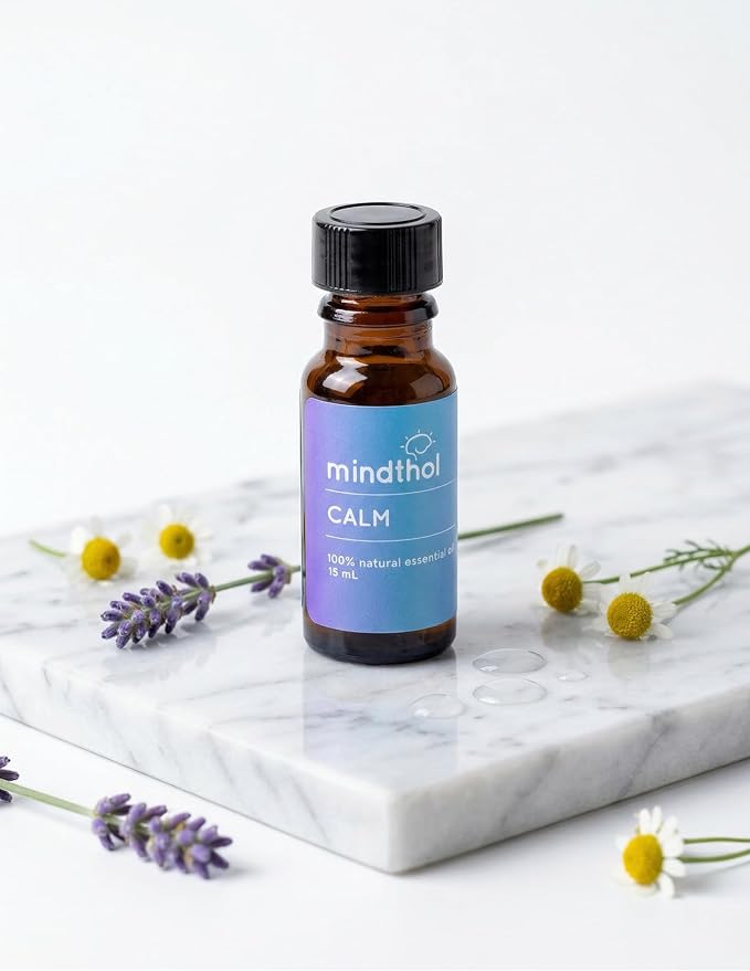 Calm Essential Oil 15ml - 100% Pure Blend for Relaxation, Emotional Balance & Calm Focus - Lavender, Chamomile, Bergamot & Sandalwood