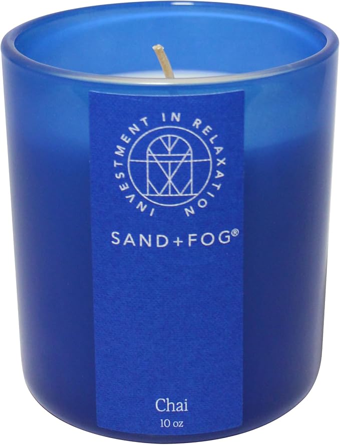 Sand + Fog Scented Candle - Chai – Additional Scents and Sizes – 100% Cotton Lead-Free Wick - Luxury Air Freshening Jar Candles - Perfect Home Decor – 10oz