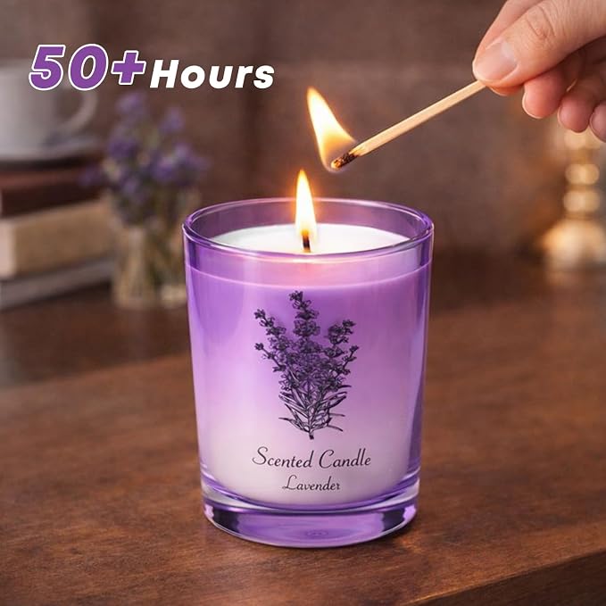 Mothers Day Gifts, Lavender Soy Candle for Women, Mothers Day Candles from Daughter Son, Anniversary Couple Gifts, Home Scented Aromatherapy Candle