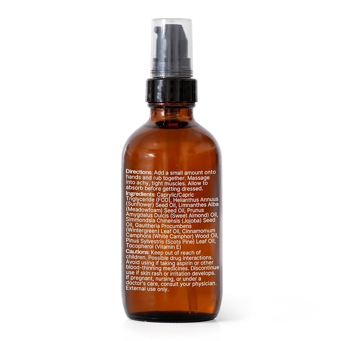 Plant Therapy Muscle Aid Body Oil 4 oz Soothes Muscles, Refreshing & Minty, Filled with Vitamins, Minerals & Unsaturated Fatty Acids