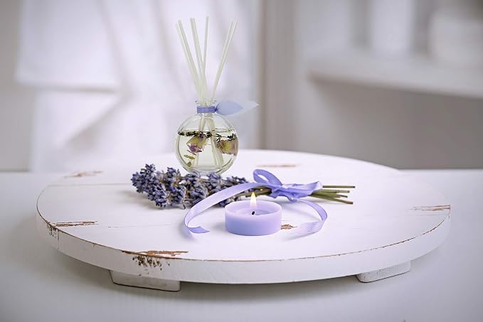 Reed Diffuser Set, Spa Lavender Scented Oil Diffuser with Sticks, Home Fragrance Accessories for Bathroom Shelf Decor, Aroma Diffusers for Home or Office Desk, USA Made