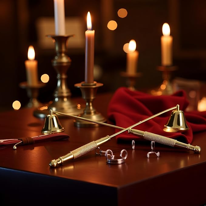 Gold Metal Candle Snuffer Wick Snuffer with Long Handle Candlesnuffers Candle Sleeves Accessories, Candlesnuffers