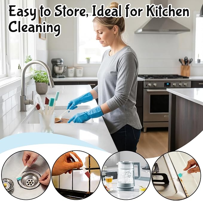 11 Pcs Humidifier Cleaner Brush Set, Small Cleaning Brushes for Tight Spaces, Crevice Cleaning Brushes Tool Mini Bottle Brush for Travel Humidifiers, Keyboards, Tiles, Bottles, Cup and Toasters