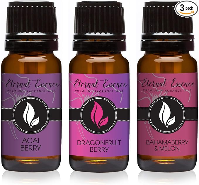 Trio (3) - Bahama Berry Melon, Acai Berry & Dragonfruit & Berry - Premium Fragrance Oil Trio - 10ML