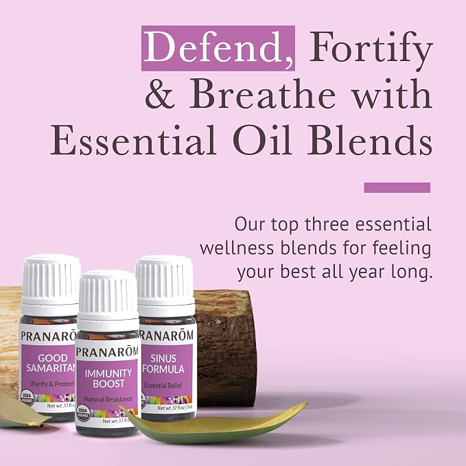 Pranarom - S.O.S. Wellness Blend Essential Oil Kit (3-Pack of 5ml) - Includes Good Samaritan & Sinus Formula - 100% Pure Essential Oil | USDA and ECOCERT Certified Organic