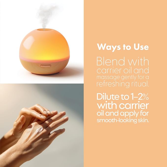 Organic Sweet Orange Essential Oil | 100% Pure & Natural Citrus sinensis Peel Oil with Fresh Sweet Citrus Aroma | for Diffuser, Candle Making & DIY Aromatherapy Blends, 0.34 fl oz