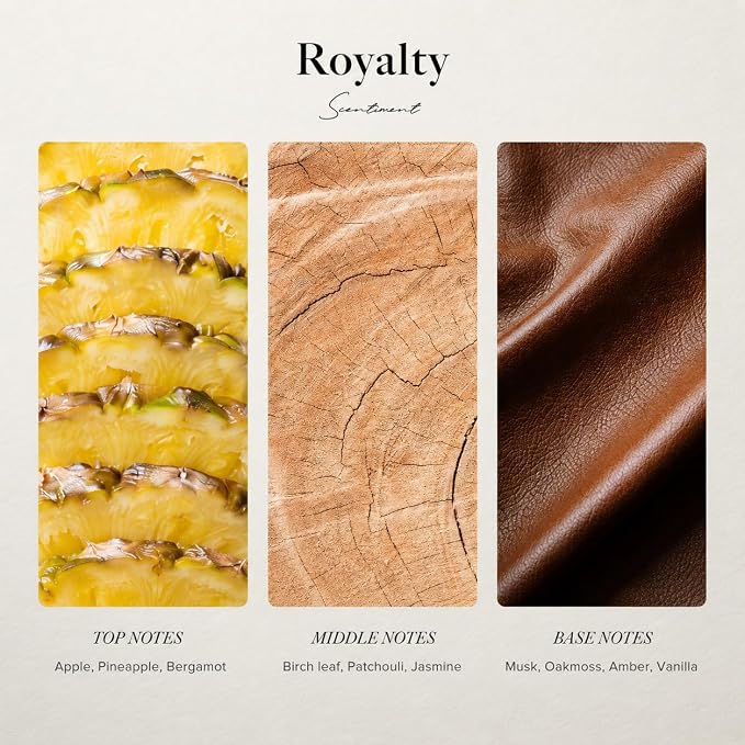 Scentiment Royalty Diffuser Oil - Premium Hotel Scent with Notes of Musk, Oakmoss, Amber, & Vanilla Home Scent, Aromatherapy Fragrance Oil Diffuser Refill - 0.68 fl oz (20 mL)
