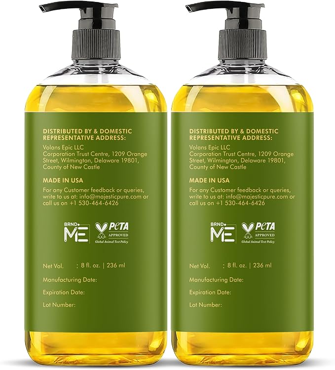 MAJESTIC PURE Arnica Sore Muscle Massage Oil for Massage Therapy-Refreshing & Relaxing-Natural Oils Lavender & Chamomile Essential Oils-All Skin Types- Men & Women Massage Lotion- 8 fl oz (Pack of 2)