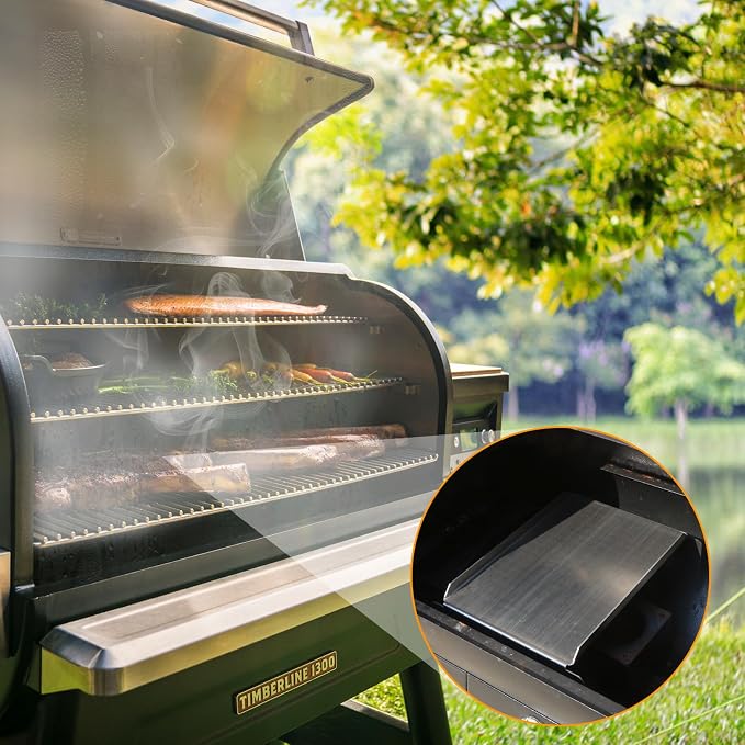 BCA012 Stainless Steel Grill Heat Baffle Diffuser Replacement Part for Traeger Pro 22 34 Series and Newer Tex,Century 22,Tex Elite,Z Grill,Camp Chef Series etc Pellet Smoker Grill Accessories