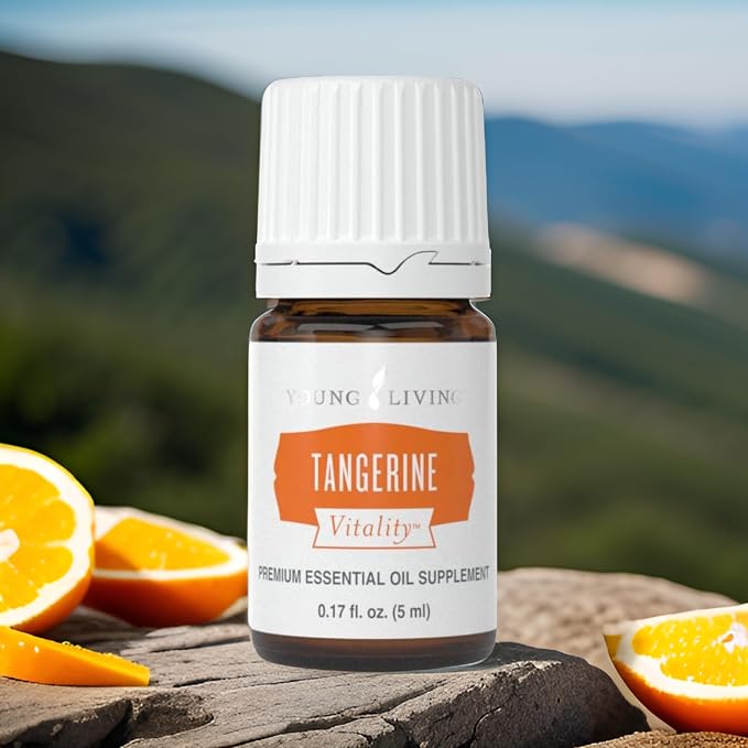 Young Living - Tangerine Vitality Essential Oil 5 ml | Contains Antioxidants | Immune Support & Dietary Supplement | Sweet Citrus Flavor Enhancer for Foods & Beverages