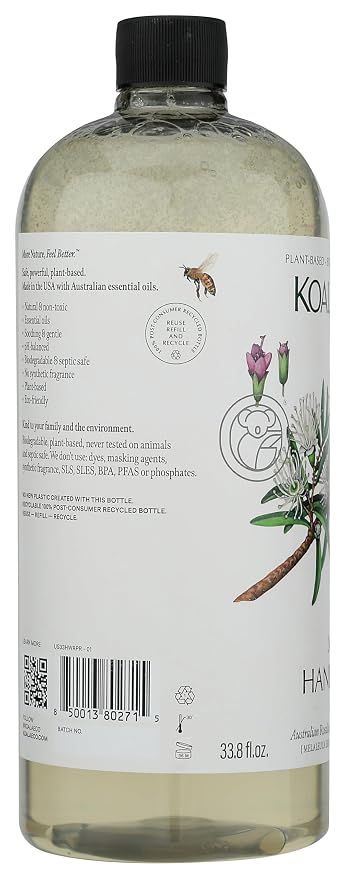 Koala Eco Hand Wash - with Australian Rosalina & Peppermint Essential Oil Refill - 34oz
