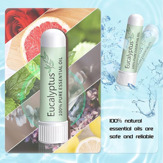 Hion Nausea Relief Inhaler-Mint and Eucalyptus, Natural Essential Oils Inhalers