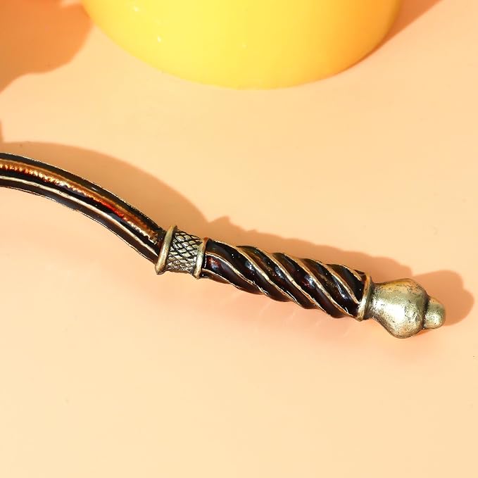 Candle Snuffer Vintage Flower Stopper – Elegant Metal Candle Extinguisher Tool with Long Handle, Decorative White Design for Safely Put Out Flame, Prevents Smoke, Spiritual Gift for Candle Lovers