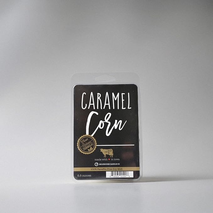Milkhouse Candle Company Caramel Corn Soy Wax Melts – Roasted Chestnuts | Maple Glaze | Pecan Scented - 5.5 oz, Hand-Poured, Premium Fragrance Oil, Made in the USA