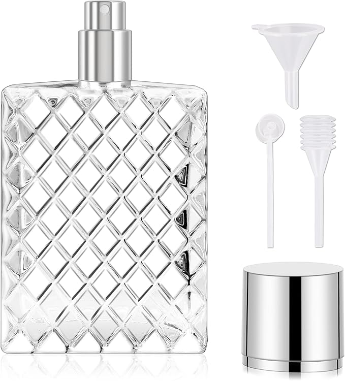 Glass Perfume Bottles Empty Refillable, 50ml /1.7oz Atomizer Sprayer for Perfume, Cologne Bottles Empty with Perfume Dispenser