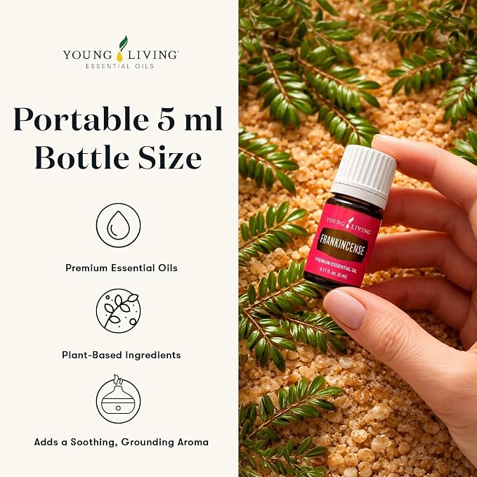 Young Living Frankincense Essential Oil | 5 ml | Seed to Seal Premium Oil for Diffuser, Aromatherapy & Skin Care | Grounding, Calming Aroma | Travel-Friendly Bottle for Daily Self-Care