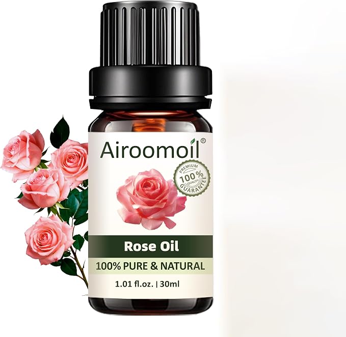 Rose Essential Oil 1 fl oz – 100% Natural from Bulgaria, Pure Floral Scent for Water Diffuser, Massage, Hair & Skin Care, DIY Candle & Soap Making Fragrance