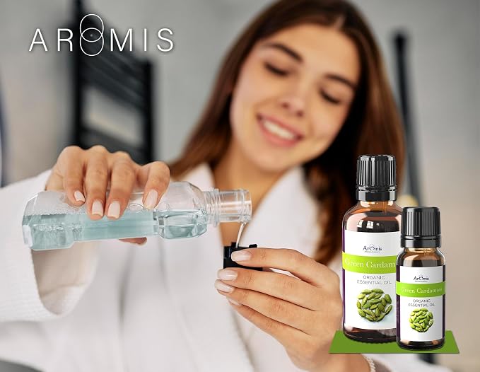 ArOmis Green Cardamom Essential Oil - 100% Pure Therapeutic Grade - Undiluted, Premium Oil - 150 Micron Filtered, Perfect for Aromatherapy Diffusers (30ml / 1 fl oz)