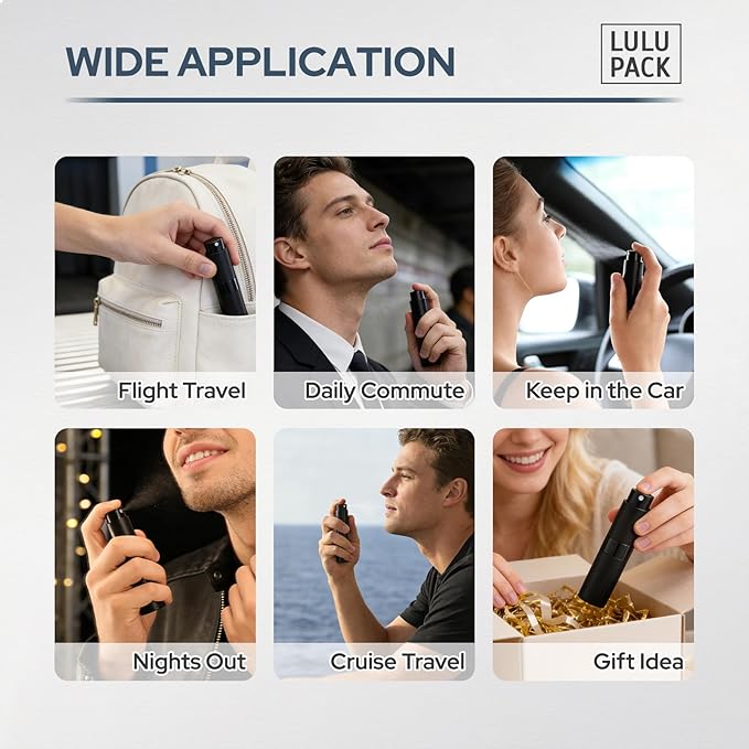 Fusupak Perfume Atomizer Travel Bottle Refillable: Cologne Sprayer Portable for Men - Mini Spray Empty for Refill - 8ml Small Size Yellow
