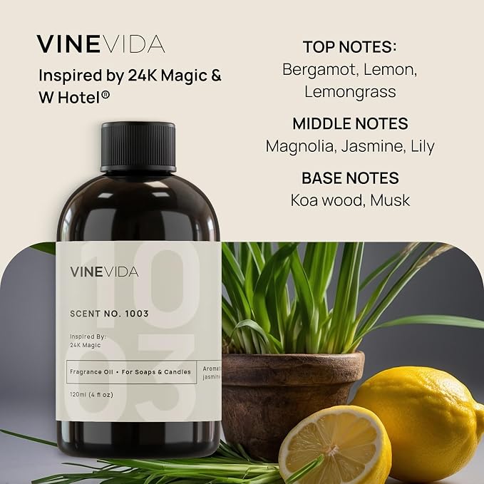VINEVIDA 128oz Scent No.1003 Inspired by W Hotel Fragrance Oil - USA Candle Scents for Candle & Soap Making
