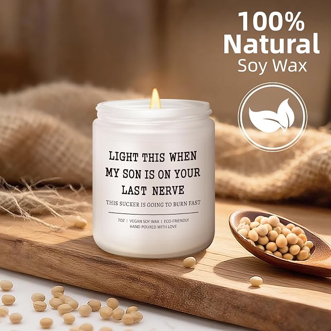 Gifts for Daughter-in-Law - Funny Wedding Birthday Christmas Thanksgiving Gifts for Daughter in Law, Bridal Shower Presents for Future New DIL - 7 oz Lavender Scented Candle
