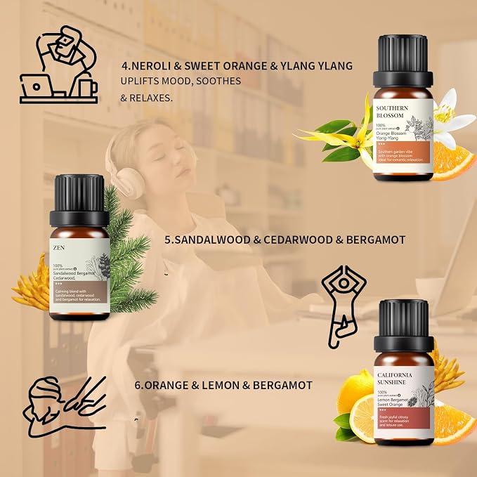 Pure Essential Oil Set - Essential Oils for Diffusers Aromatherapy and Humidifiers with Bonus Oil Opener - Relaxation, Mood Enhancement - DIY Candle and Soap Making