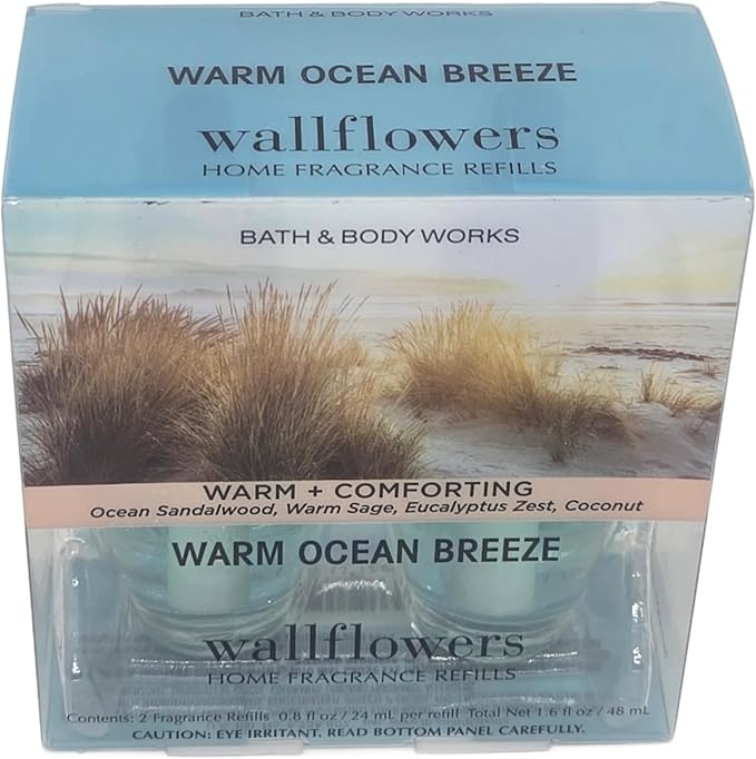 Bath & Body Works Warm Ocean Breeze Wallflowers Home Fragrance Refills - WARM + COMFORTING - Pack of 2