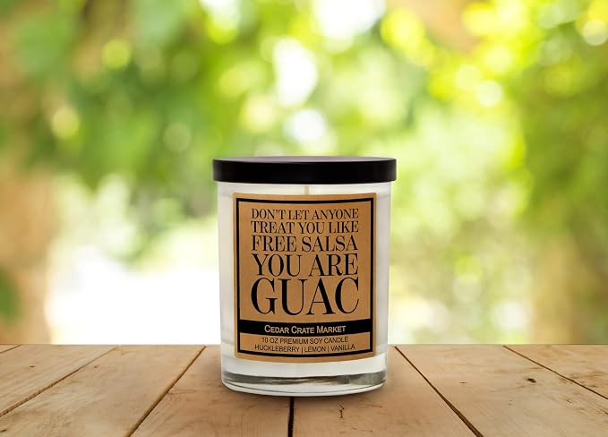 Best Friend Candle Gifts for Men and Women - Don't Let Anyone Treat You Like Free Salsa - Funny Candles for Women Or Men, Funny Birthday Present, Friendship Or Thank You Present for Bestie Or BFF