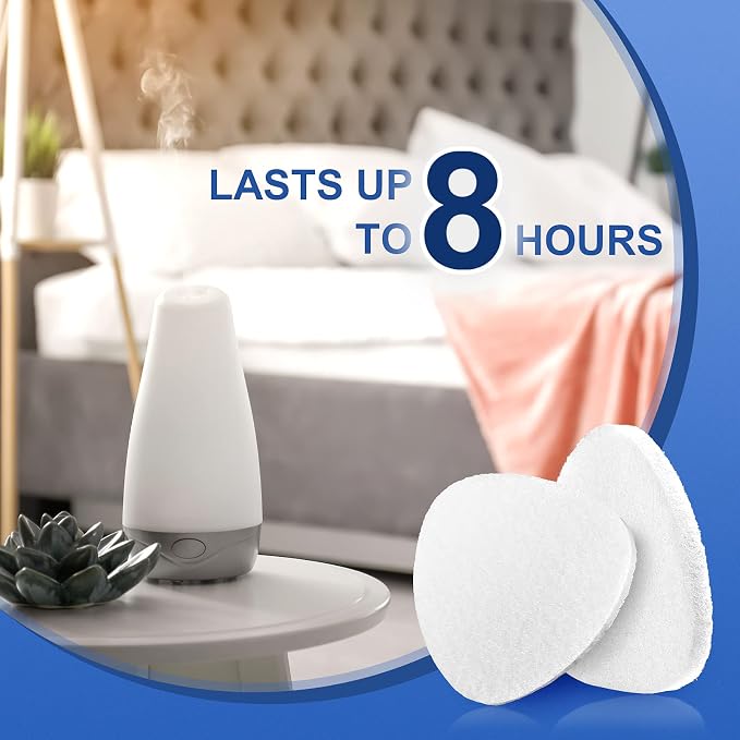 Maitys 100 Pieces Humidifier Essential Oil Pads Air Purifier Replacement Refill Pads for Aromatherapy Essential Oil Diffuser Compatible with Humidifier, Air Purifier, Microfiber Pad