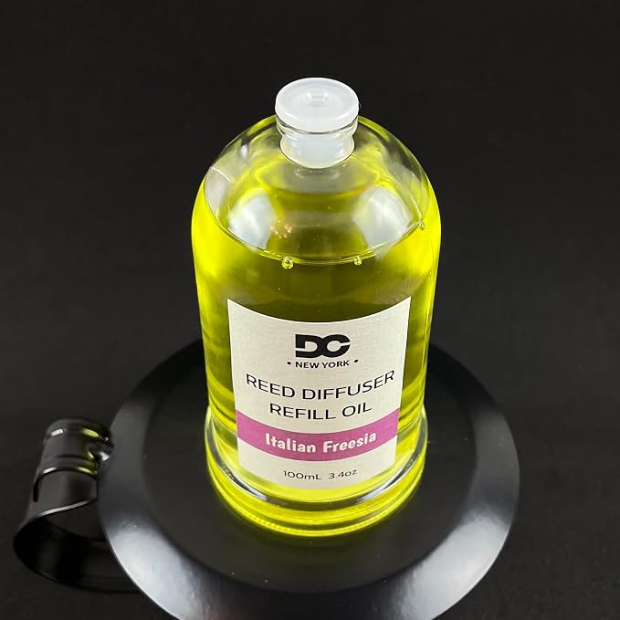 Daniella's Candles Italian Freesia Reed Diffuser Refill Oil, 3.4oz/100ml, Premium Fragrance Oil, Home Fragrance, Scented Oil for Reed Diffusers, Long Lasting