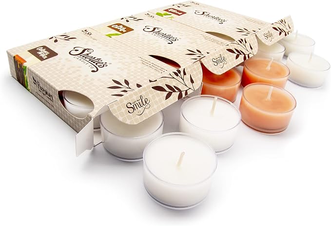 Musk Premium Tealight Candles Variety 3 Pack (18 Highly Scented Tea Lights) - Pinyon & Patchouli, Nag Champa, Oakmoss & Amber - Made with Natural Fragrance Oils - Incense & Earth Collection