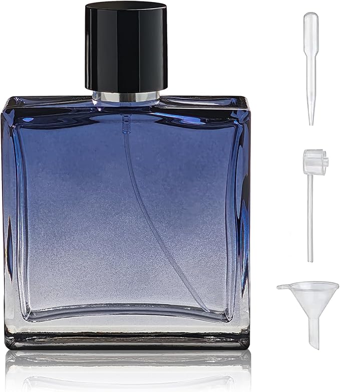 100ml/3.4 Oz Glass Spray Bottle Perfume Atomizer,Perfume Bottles Empty Travel Refillable Spray Bottle with 3 Kinds of Dispenser (100ml)
