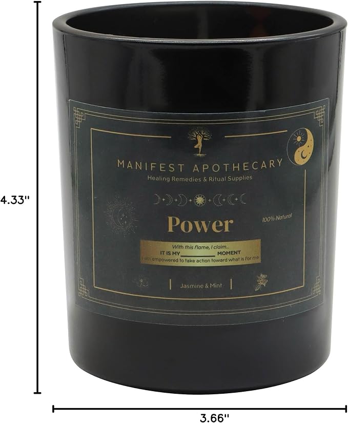 Healing Remedies & Ritual Supplies - Manifestation Candles - for Confidence, Courage, and Resilience - Green (Power)