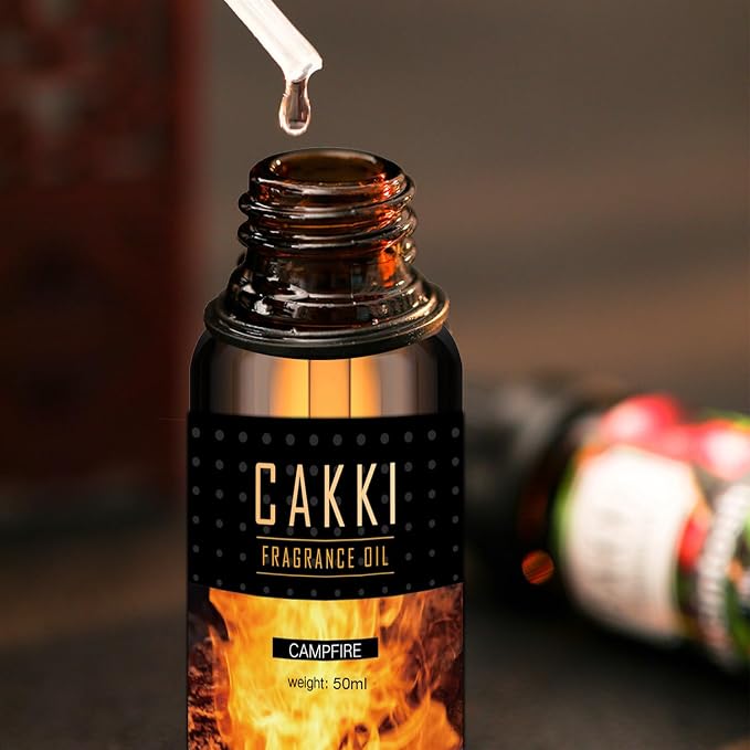 Essential Oils for Diffusers for Home, Scent-Campfire, Single Large Size 50ml, CAKKI Fragrance Oils, for Candle Making, for Soap Making, Diffuser Oil Scents