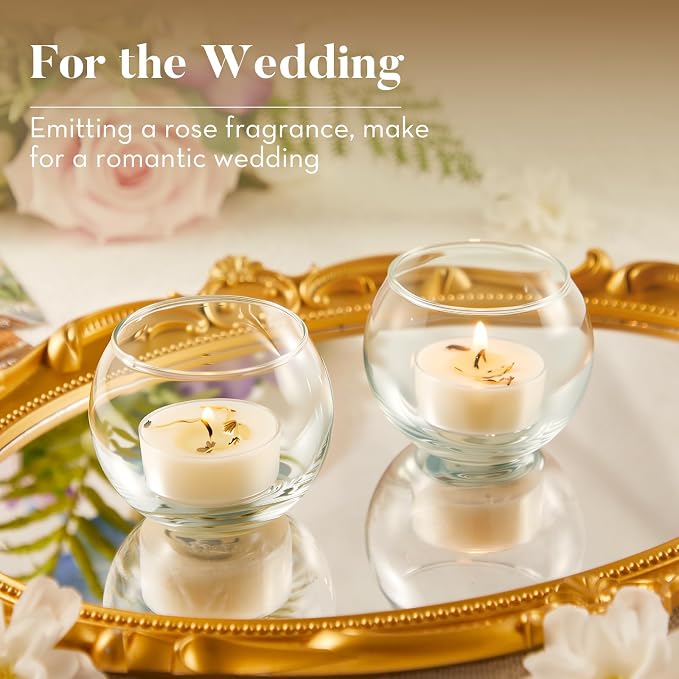 Ashlux Acrylic Lavender Soy Wax Scented Tea Lights, 16 Pack Bulk – 4 Hour Long Burning, Non-Paraffin, Smokeless,Tealight Candles for Weddings, Table Centerpieces, Home Decor & Christmas