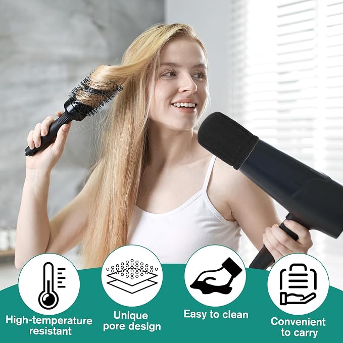 2 PCS Sock Diffuser for Hair Dryer, Universal Sponge Hair Dryer Diffuser Cover Heat-Resistant Diffusers Hair Dryers Attachment Portable Soft Curly Hair Diffusers Cap Fits Most Every Size Blow Dryers