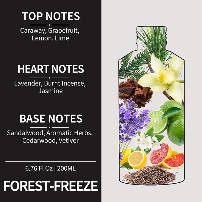 Hotel Collection Diffuser Oil- 6.76 Fl Oz/200ML-Forest-Freeze,Luxury Essential Oils for Diffuser Refill & Machines,Bigger Bottle, Bolder Aroma, Longer Lasting