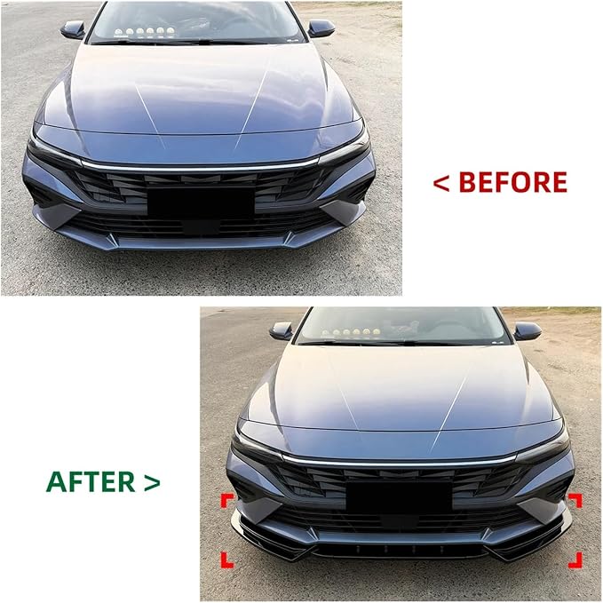 Front Bumper Lip Splitter Diffuser Spoiler Body Kit Modification For Elantra MK7.5 Standard Edition 2023