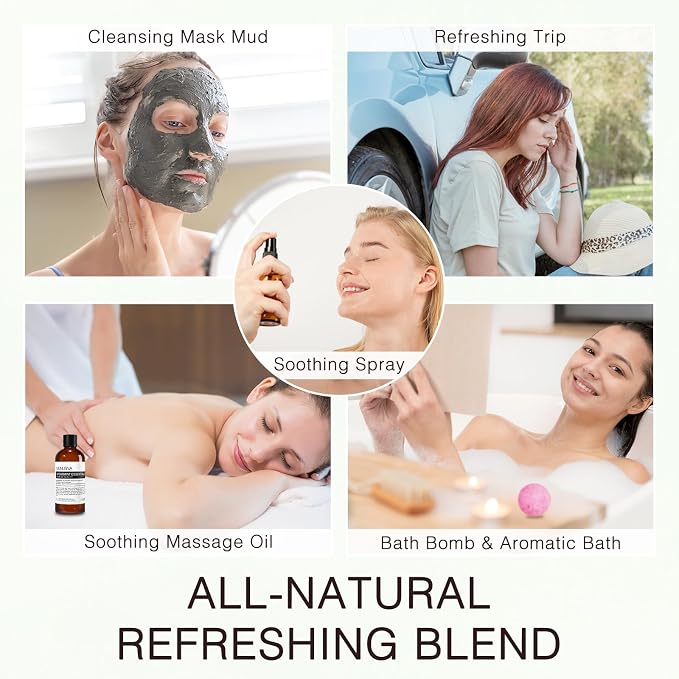Spearmint Essential Oil 100ML, 100% Pure Spearmint Oil Aromatherapy Oil for Diffuser, Skin Hair Care, Massage, Yoga, Home, Soap and Candle Making