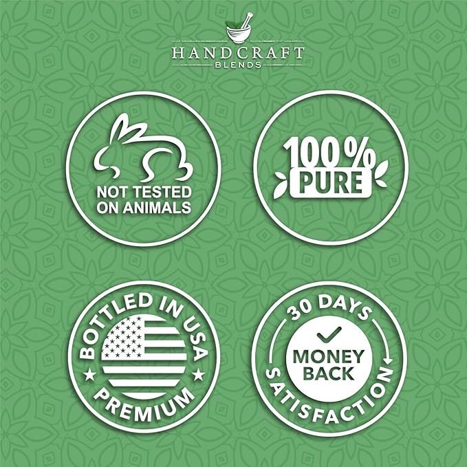 Handcraft Blends Pure & Fresh Set: Peppermint and Tea Tree Essential Oils – (2 x 4 Fl Oz) – 100% Pure & Natural – for Diffuser, Aromatherapy, and DIY Projects