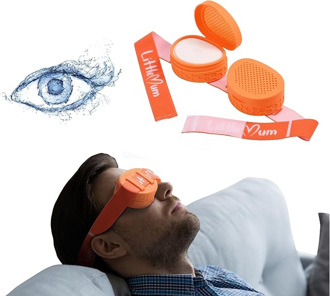 LittleMum Warm Eye Compress for Dry Eyes, Microwavable Reusable Eye Mask with Long-Lasting Beeswax Heat, Soft Silicone Eye Mask for MGD, Eye Fatigue & Relaxation